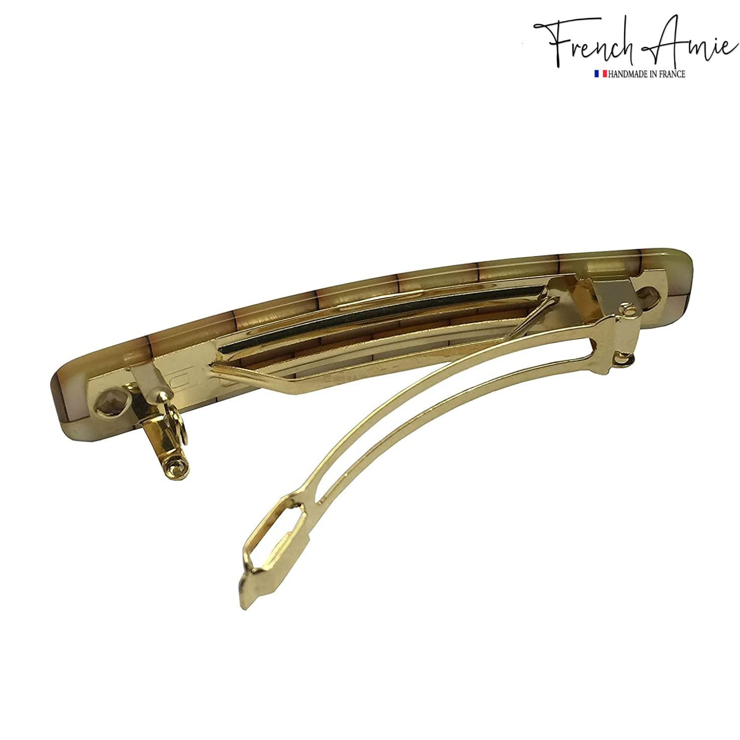 French Amie Small 2 1/4" Cellulose Handmade Hair Barrette for Women and Girls