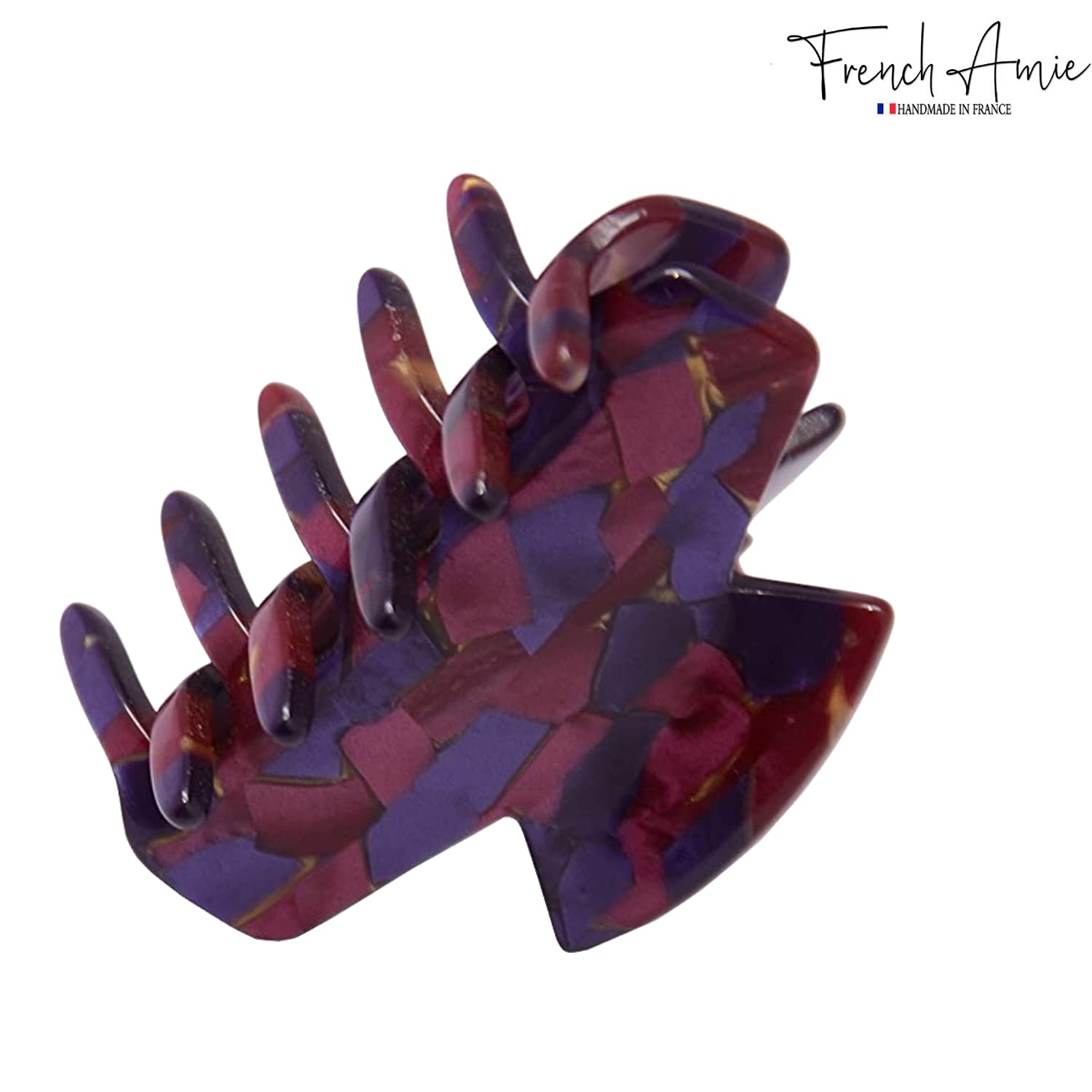 French Amie Chic Small Handmade Cellulose Acetate Jaw Hair Claw Clips