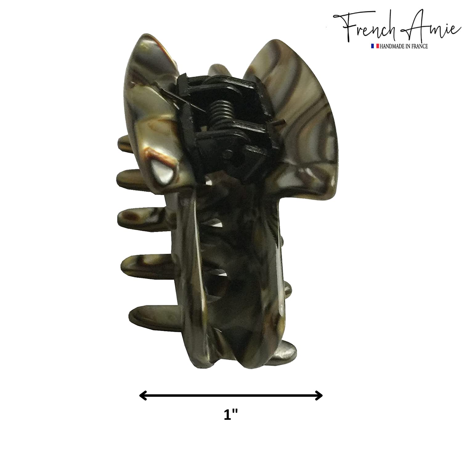 French Amie Chic Small Handmade Cellulose Acetate Jaw Hair Claw Clips