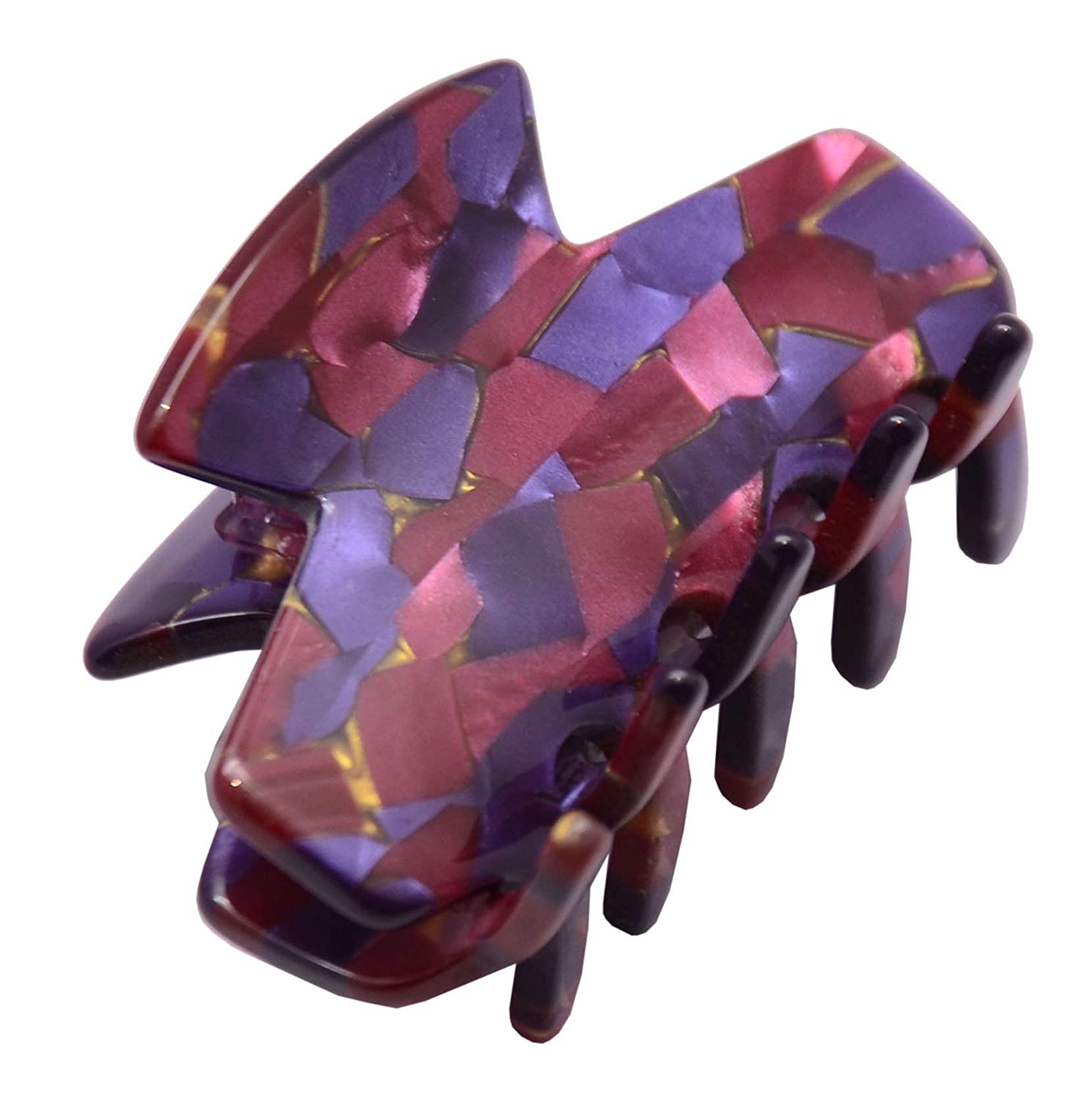 French Amie Chic Small Handmade Cellulose Acetate Jaw Hair Claw Clips