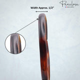 Parcelona French Narrow Thin Wide 1/2" Shell Celluloid Headband for Women 2 pcs