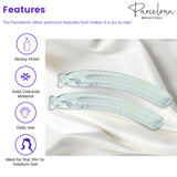 Parcelona French Small 3 ¾” Celluloid Set of 2 Banana Hair Clips for Women