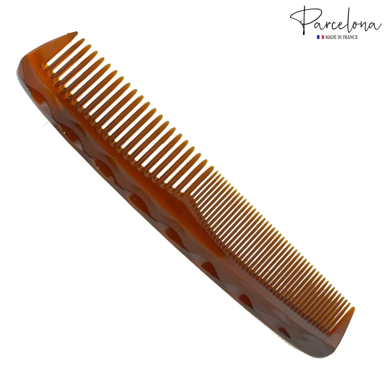 Parcelona French Sleek Wide Long 8" Tortoise Shell Cellulose Hair Comb for Women