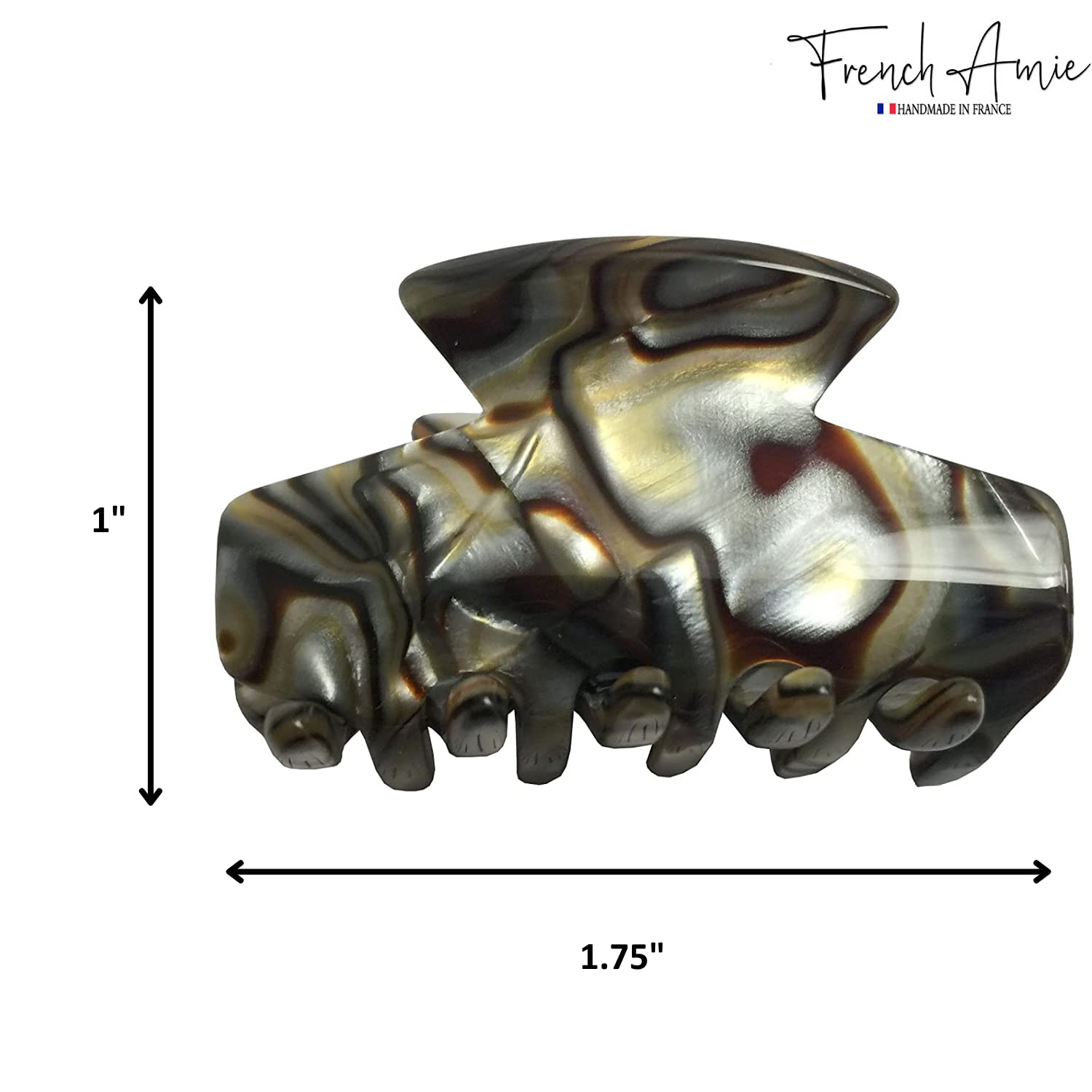 French Amie Chic Small Handmade Cellulose Acetate Jaw Hair Claw Clips