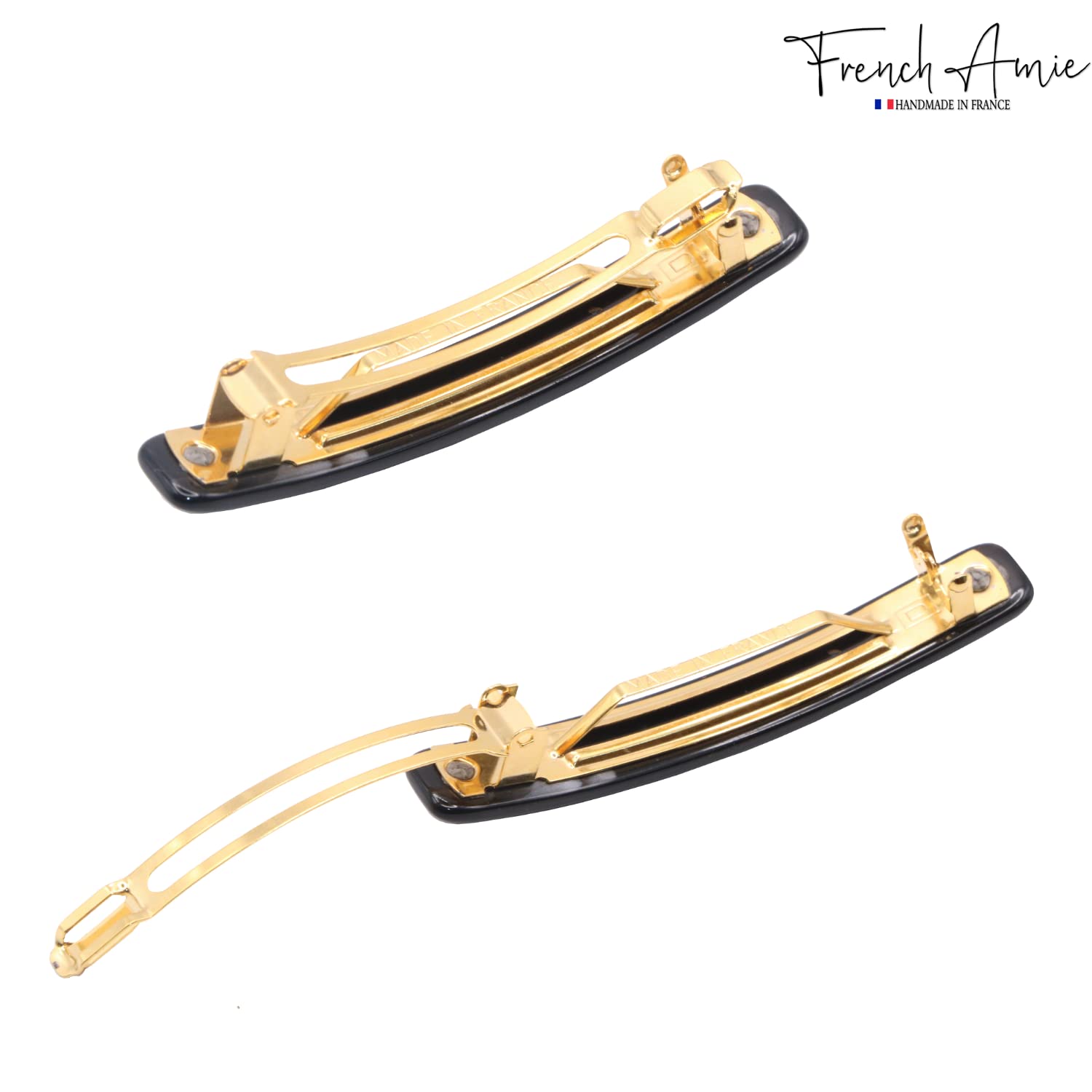 French Amie Small 2 1/4" Cellulose Handmade Hair Barrette for Women and Girls
