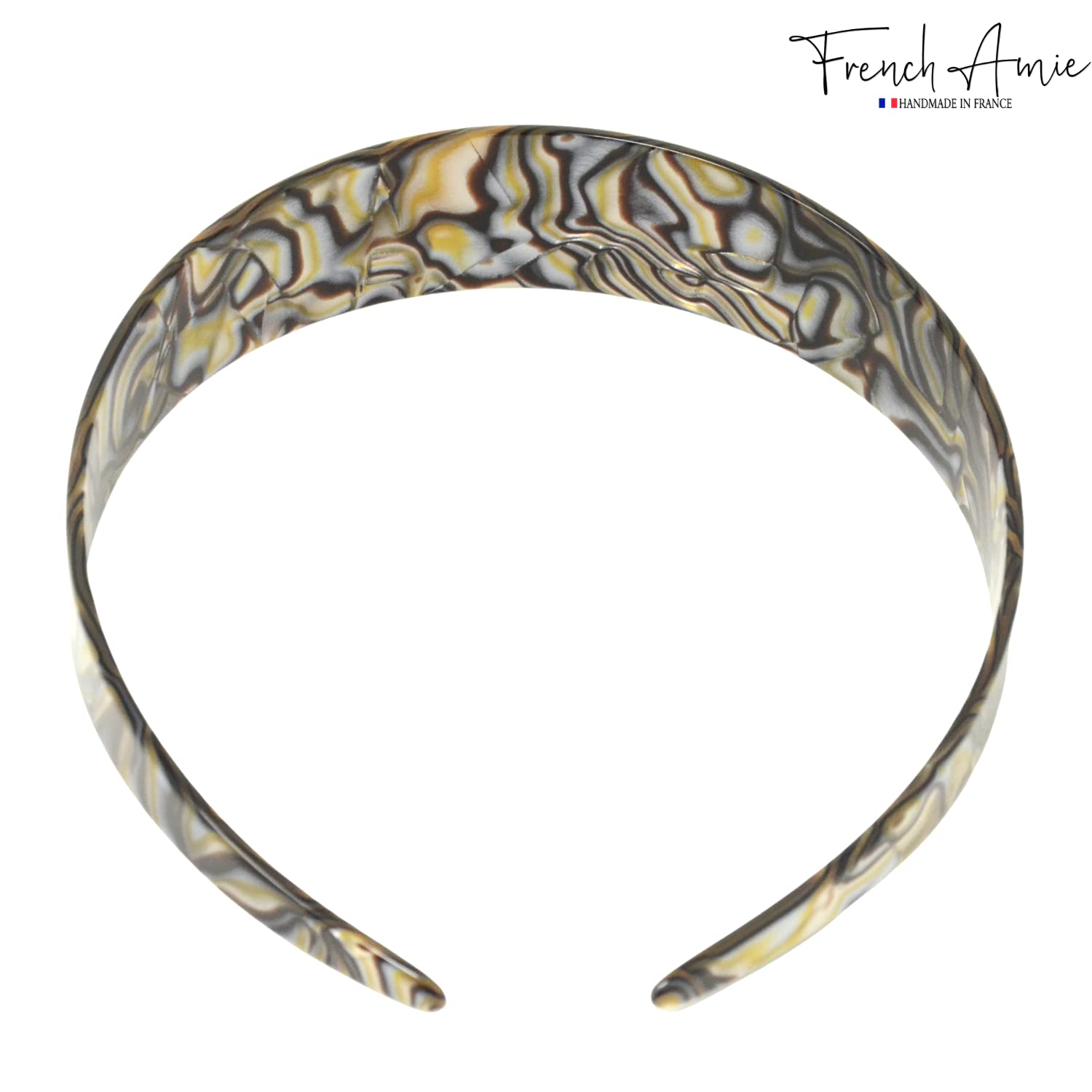 French Amie Ultracomfort Wide 1 1/4" Cellulose Handmade French Hair Headband