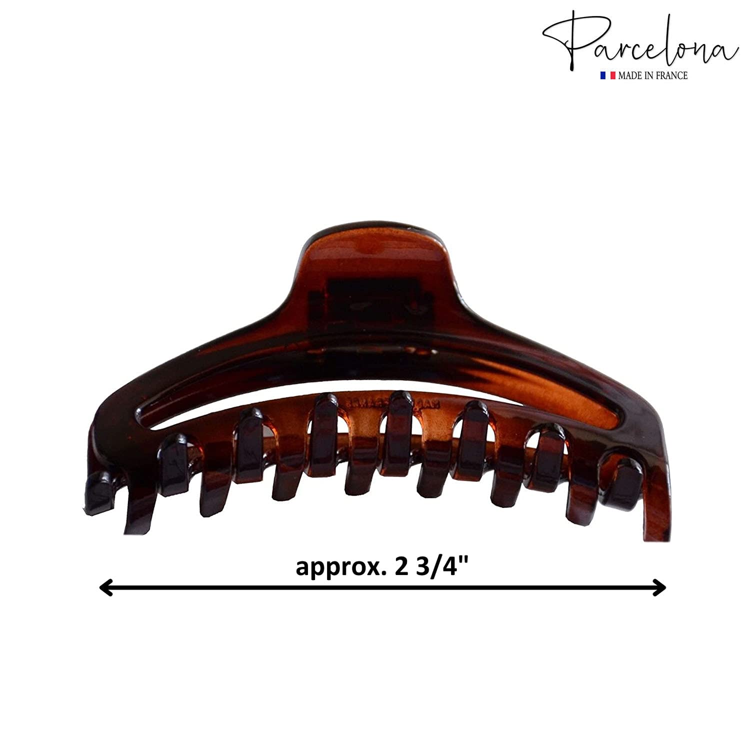 Parcelona French Slim Small Shell Cellulose Jaw Hair Claw Clip for Women