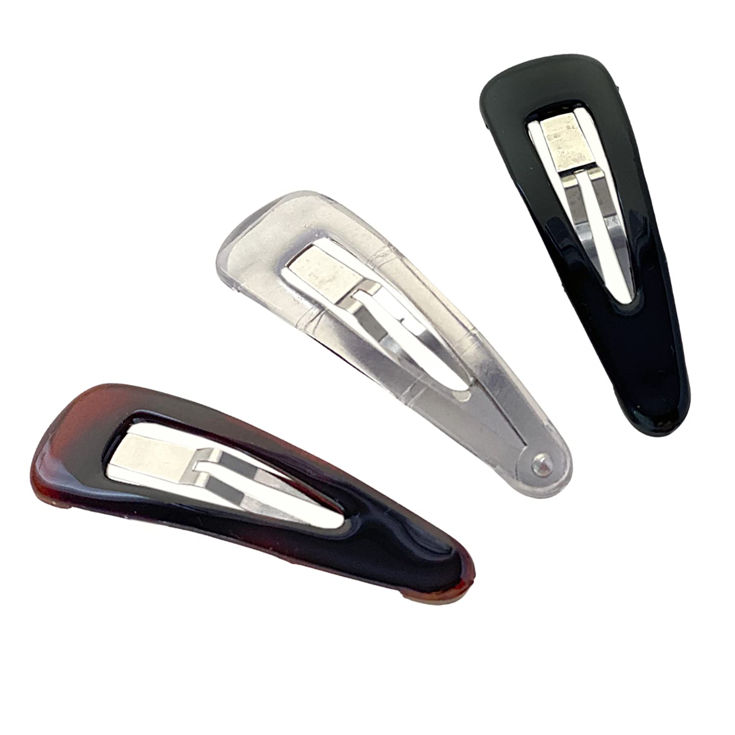Parcelona French Clic Clac 2 1/4" Cellulose No Slip Grip Snap Hair Clips