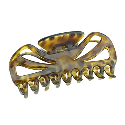 Parcelona French Glossy Belle Large Cellulose Hair Claw for Women