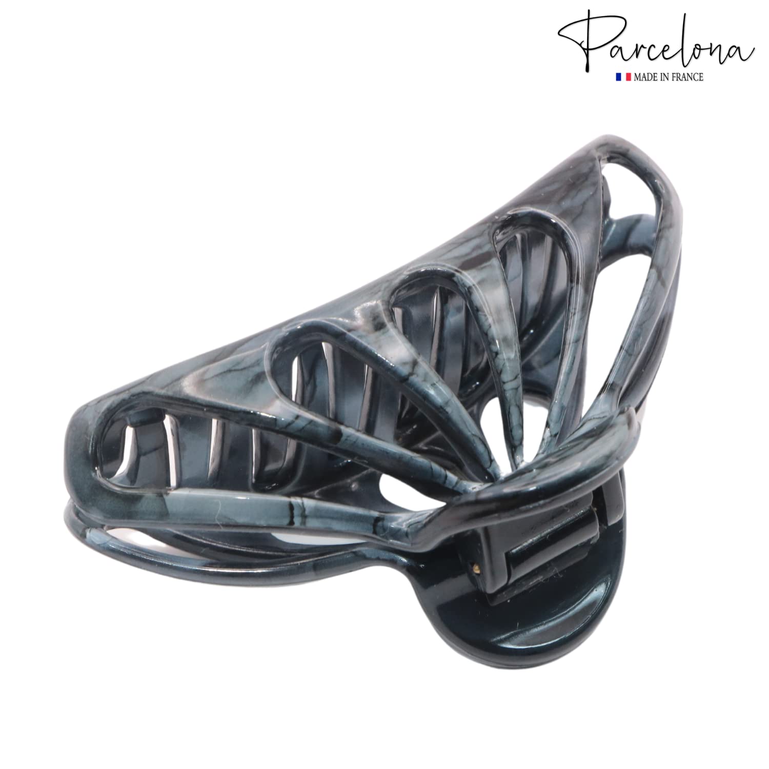 Parcelona French Rain Drop Small 2 3/4" Cellulose Jaw Hair Claw for Women