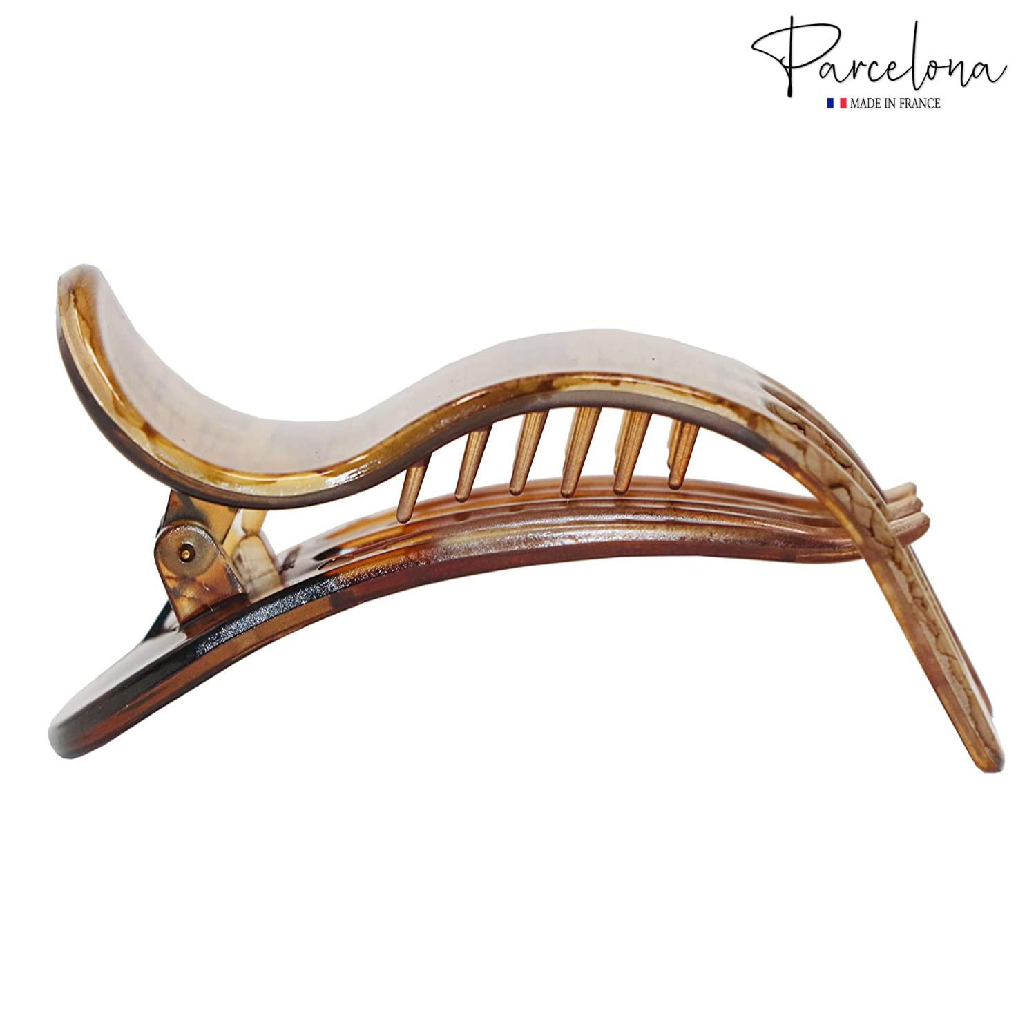 Parcelona French Simply Bear Paw Medium 3” Cellulose Hair Claw Clip for Women