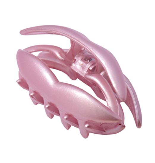 Parcelona French LIP Light Pink Small Jaw Hair Claw Clip Clutcher Clamp