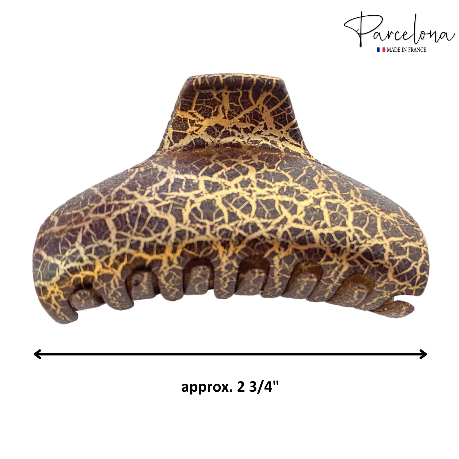 Parcelona French Elegant Medium 2 3/4" Cellulose Jaw Hair Claw Clip for Women