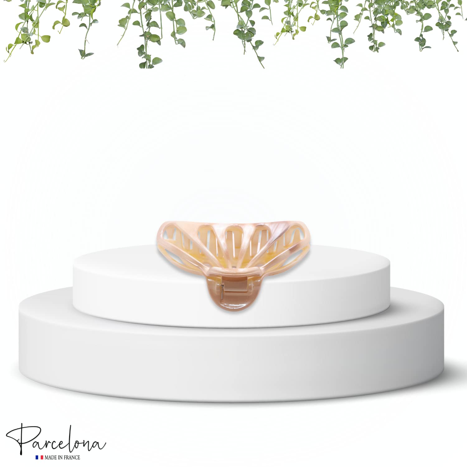 Parcelona French Rain Drop Small 2 3/4" Cellulose Jaw Hair Claw for Women