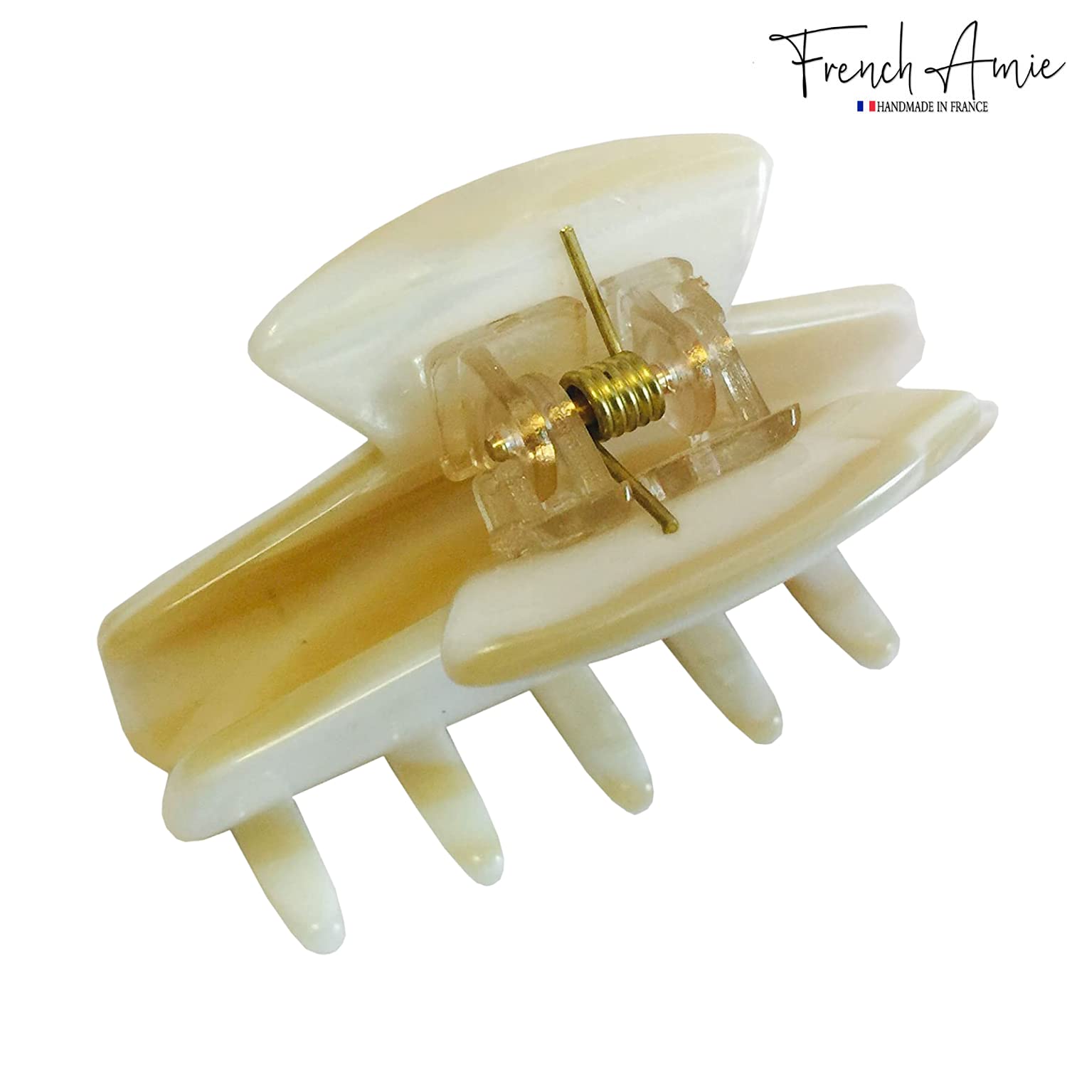French Amie Chic Small Handmade Cellulose Acetate Jaw Hair Claw Clips