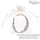 French Amie Filigree Wide 1" Celluloid Handmade Headband for Women