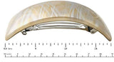 Parcelona French Curved Golden Touch Foot Print Volume Hair Clip Barrette