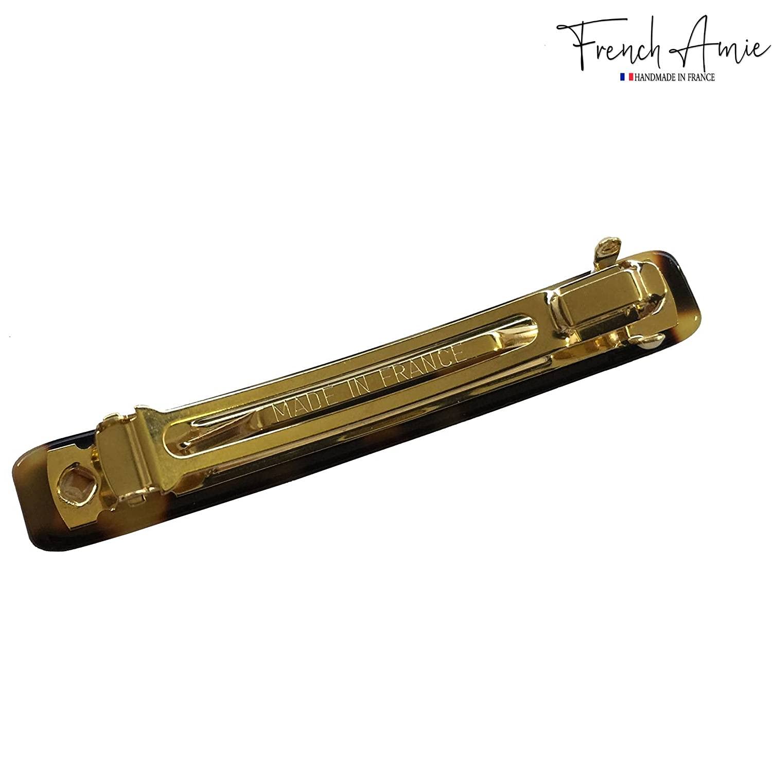 French Amie Small 2 1/4" Cellulose Handmade Hair Barrette for Women and Girls
