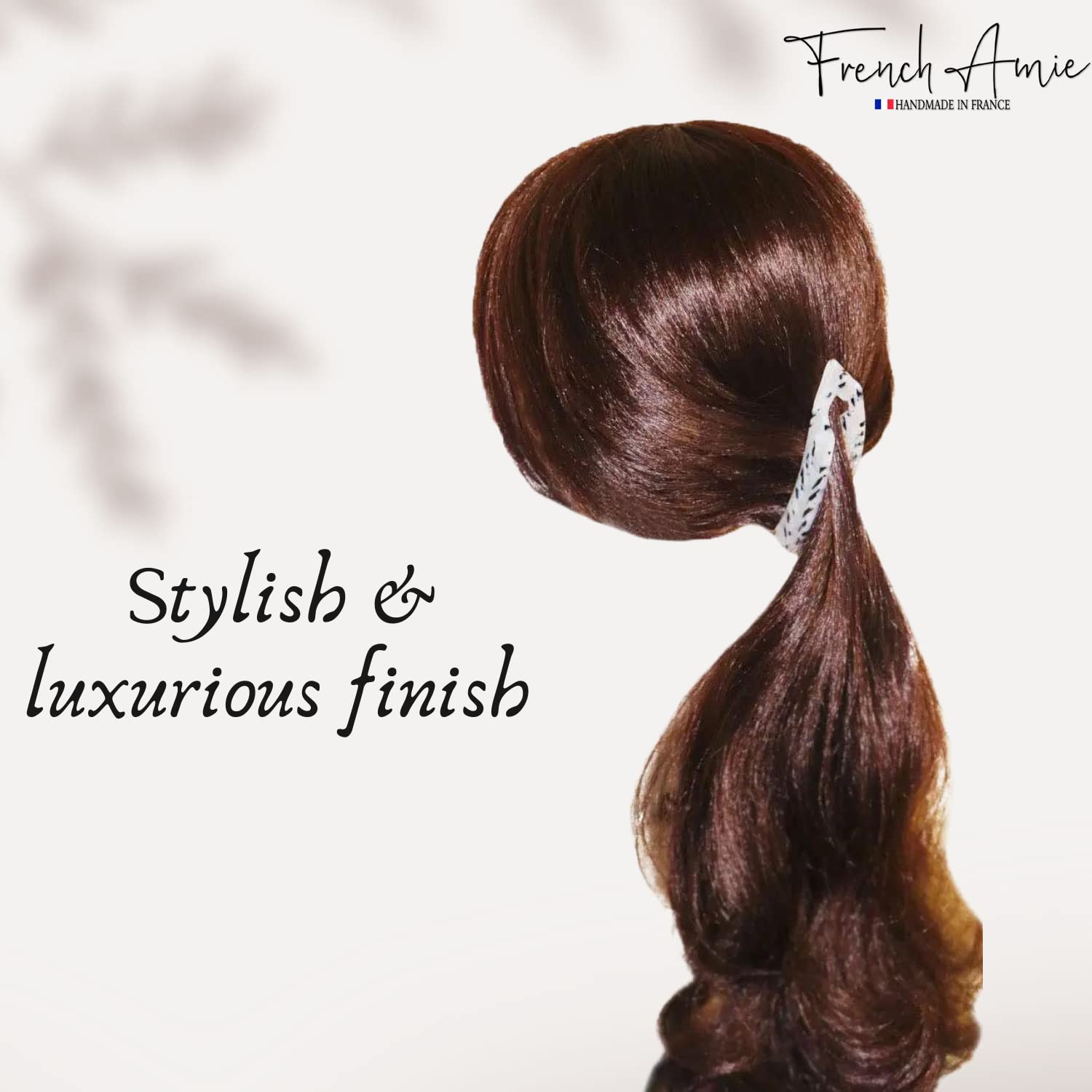French Amie Elongated Curve 4" Cellulose Handmade Banana Hair Clip for Women
