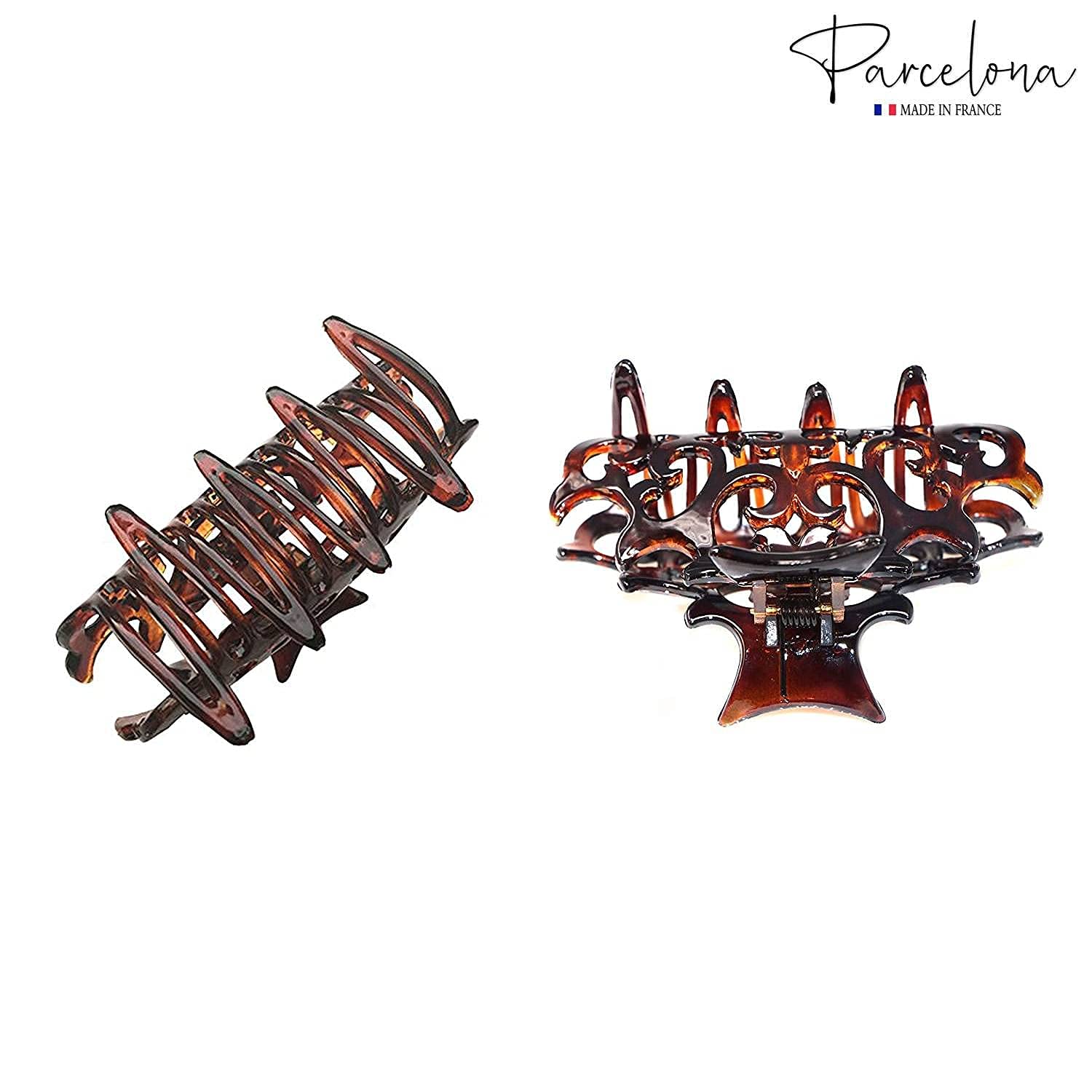 Parcelona French Beau Medium Black Jaw Hair Claw Clip Clutcher Clamp