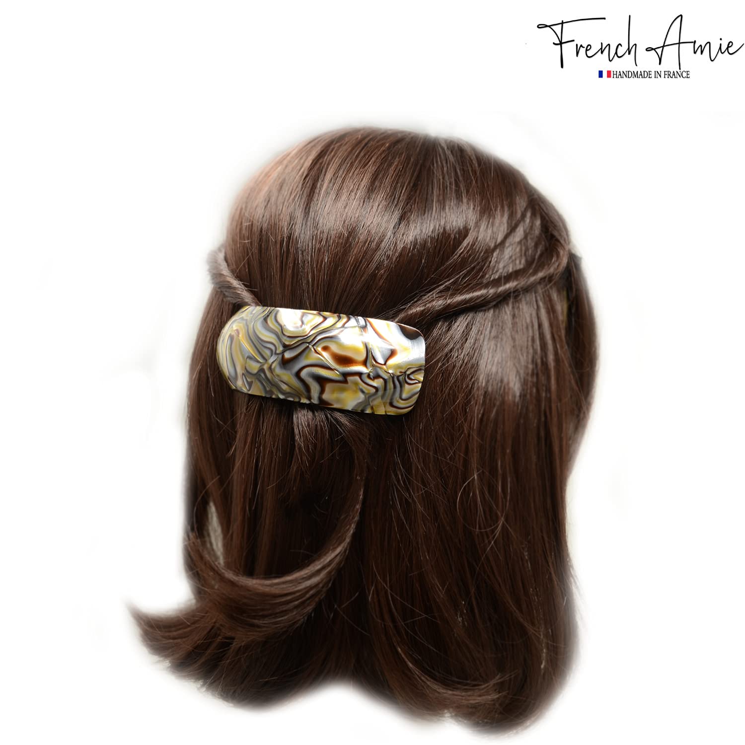 French Amie Broad Curved Arch Large 3.5" Extra Wide Volume Hair Clip Barrette