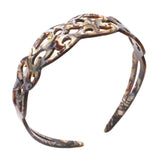 French Amie Filigree Wide 1" Celluloid Handmade Headband for Women