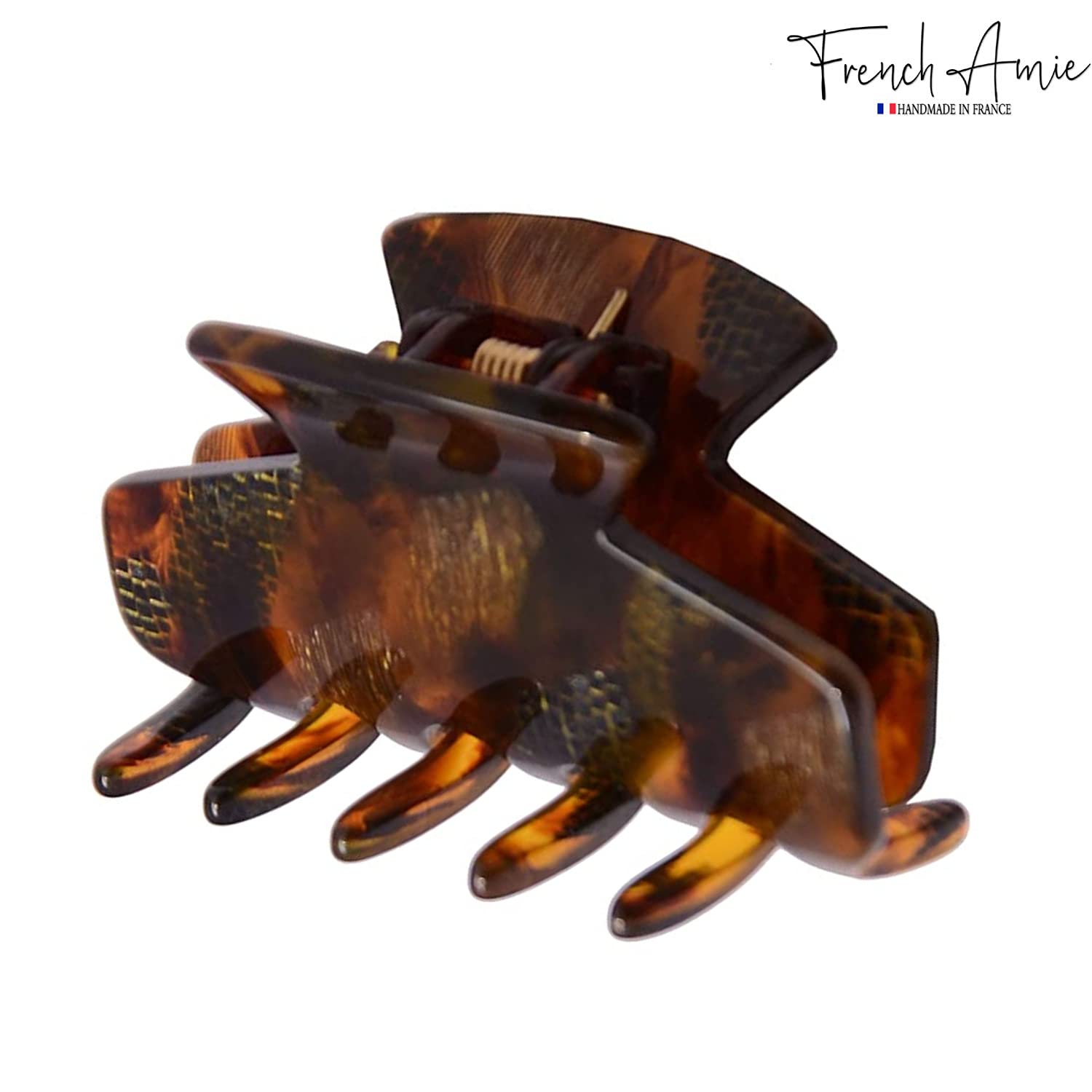 French Amie Chic Small Handmade Cellulose Acetate Jaw Hair Claw Clips