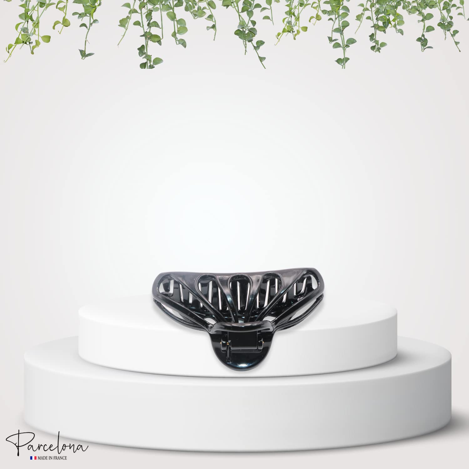 Parcelona French Rain Drop Small 2 3/4" Cellulose Jaw Hair Claw for Women