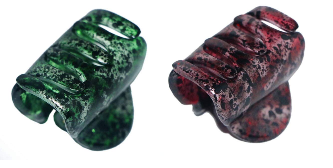 Parcelona French Sparkled Black Dots Red and Green Hair Claws