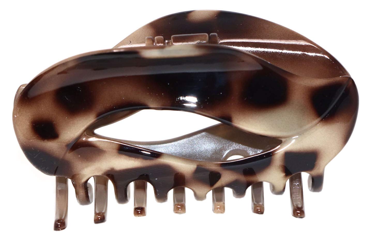 Parcelona French Swift Tokyo Brown Medium Cellulose Sturdy Jaw Hair Claw Clip