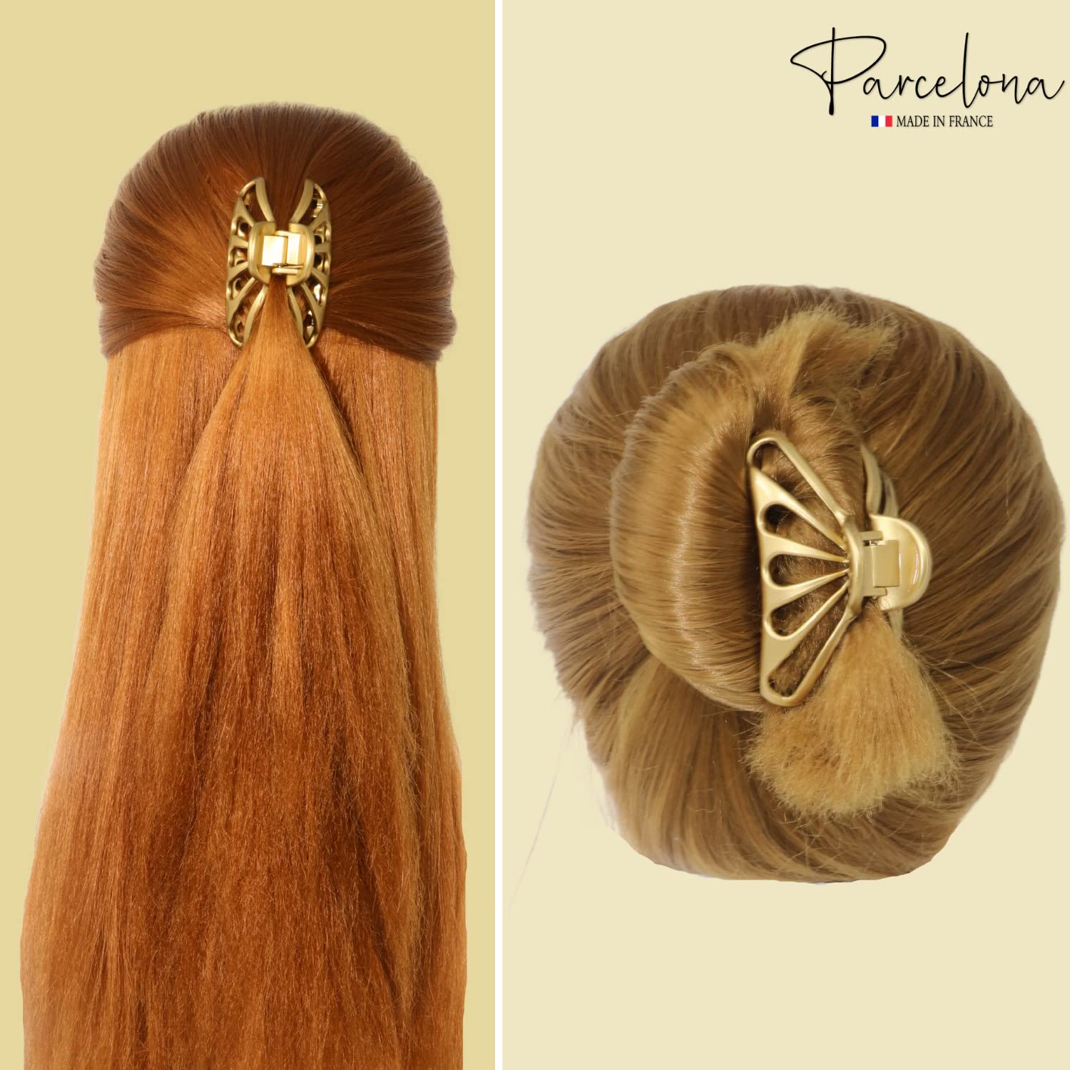 Parcelona French Rain Drop Small 2 3/4" Cellulose Jaw Hair Claw for Women