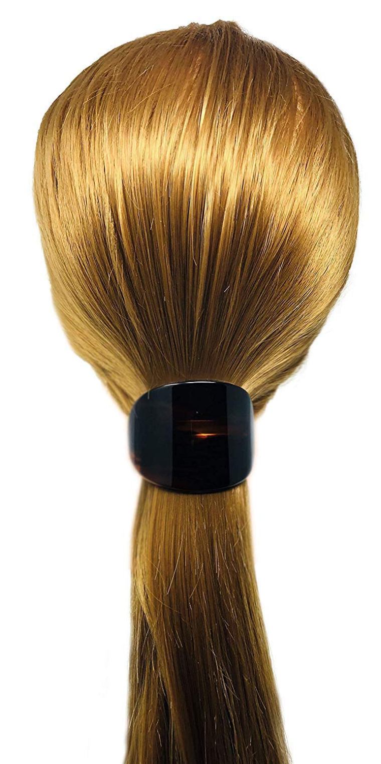 Parcelona French Curved Wide Adjustable Cellulose Hair Barrettes for Women