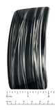Parcelona French Grey Black Streaks Bar Wide Large Celluloid Hair Clip Barrette