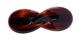 Parcelona French Hugs Tortoise Shell Medium Celluloid Acetate Hair Clip Barrette