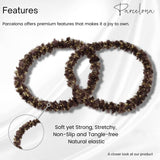 Parcelona Flexible Set of 4 Chenille Ponytail Holder Elastic Hair Ties