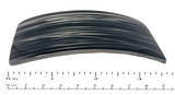 Parcelona French Grey Black Streaks Bar Wide Large Celluloid Hair Clip Barrette
