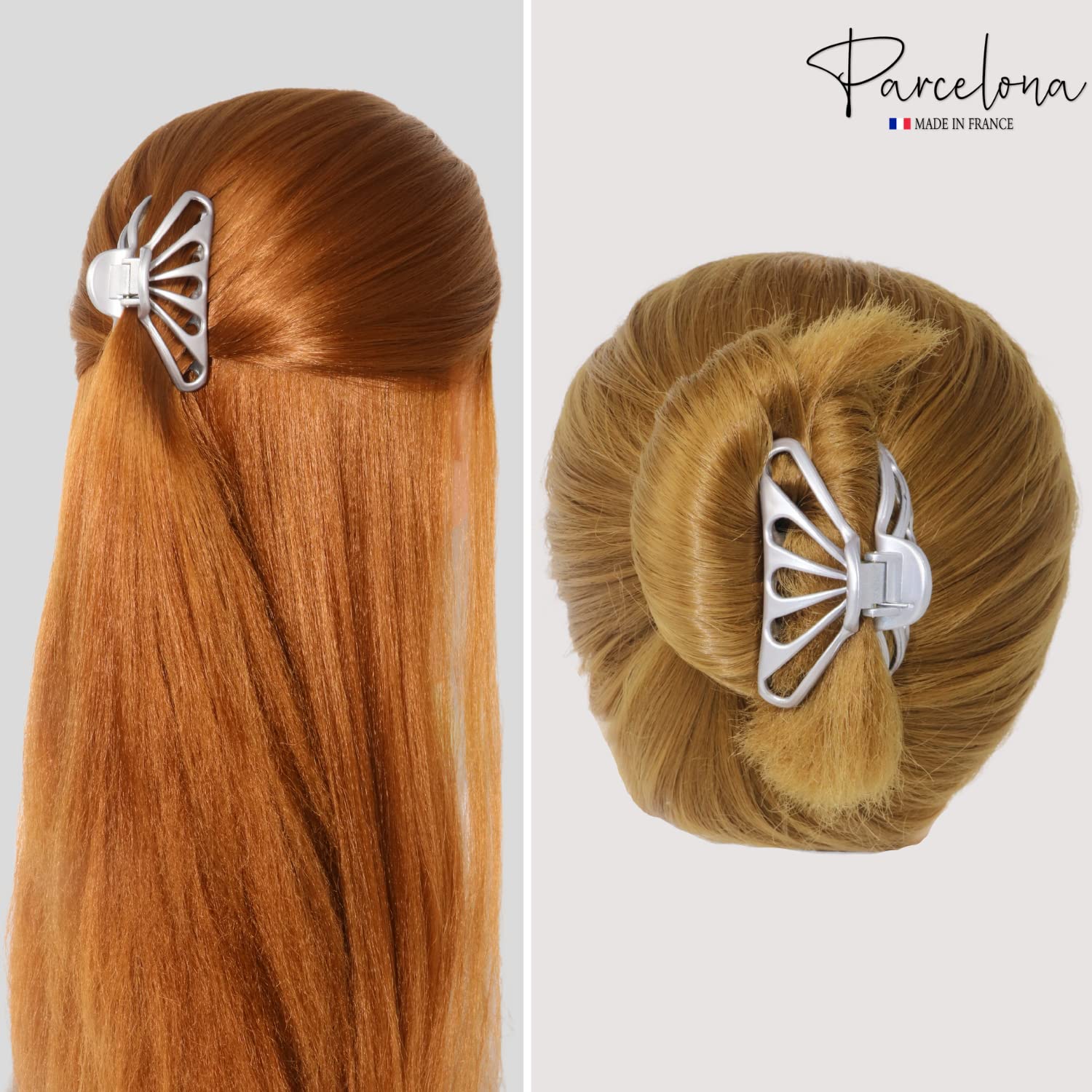 Parcelona French Rain Drop Small 2 3/4" Cellulose Jaw Hair Claw for Women