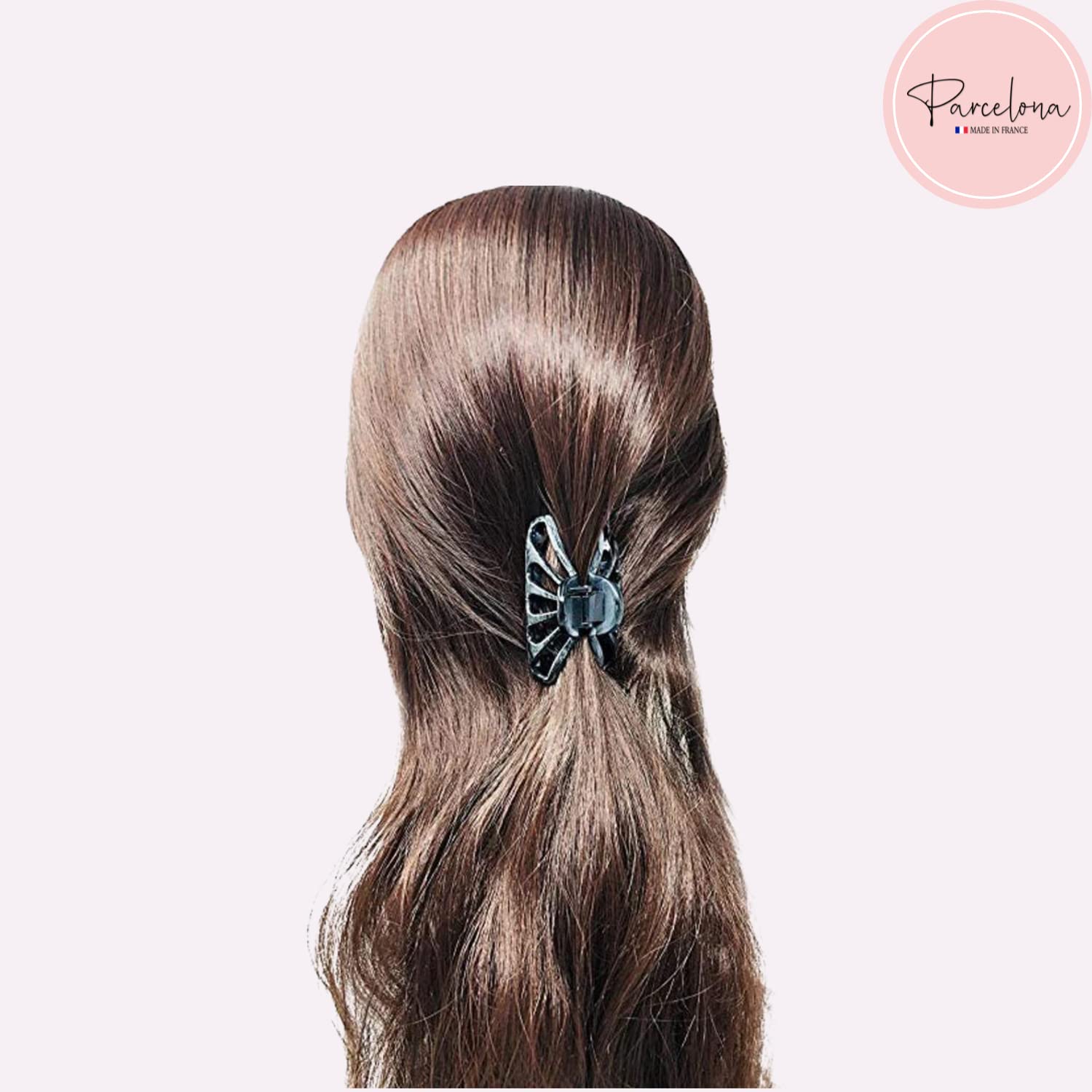 Parcelona French Rain Drop Small 2 3/4" Cellulose Jaw Hair Claw for Women