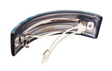 Parcelona French Curved Foot print Blue Strong Grip Volume Hair Clip Barrette