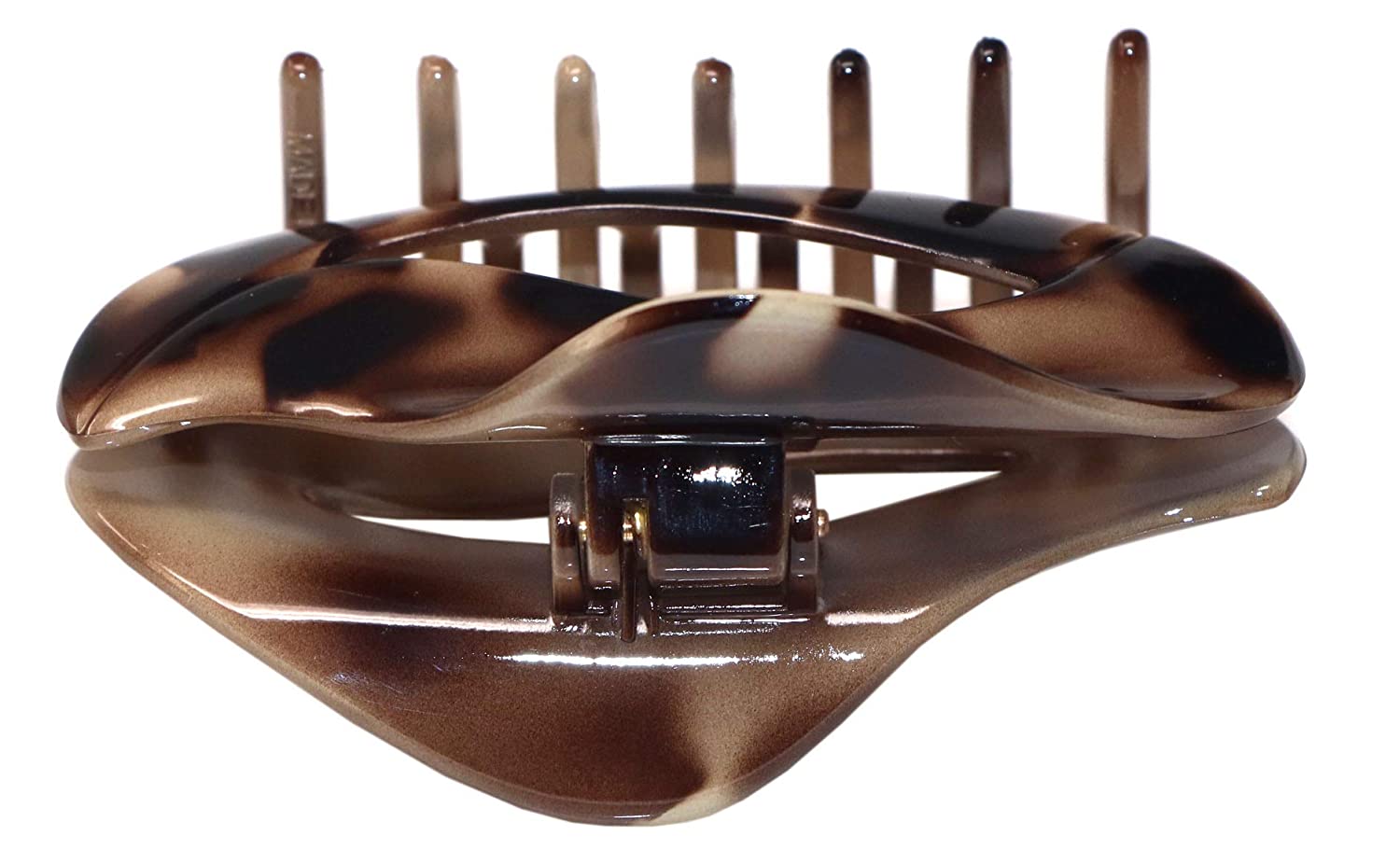 Parcelona French Swift Tokyo Brown Medium Cellulose Sturdy Jaw Hair Claw Clip