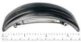 Parcelona French Grey Black Streaks Curved Strong Grip Volume Hair Clip Barrette
