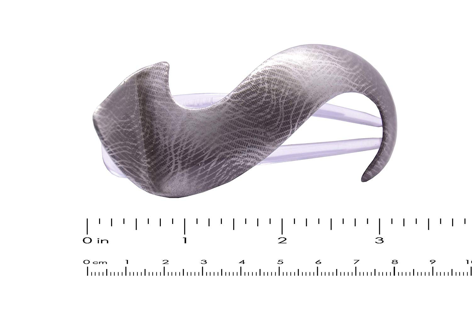 Parcelona France Crochet Silver Grey Side Slide in Hair Claw Yoga Clip