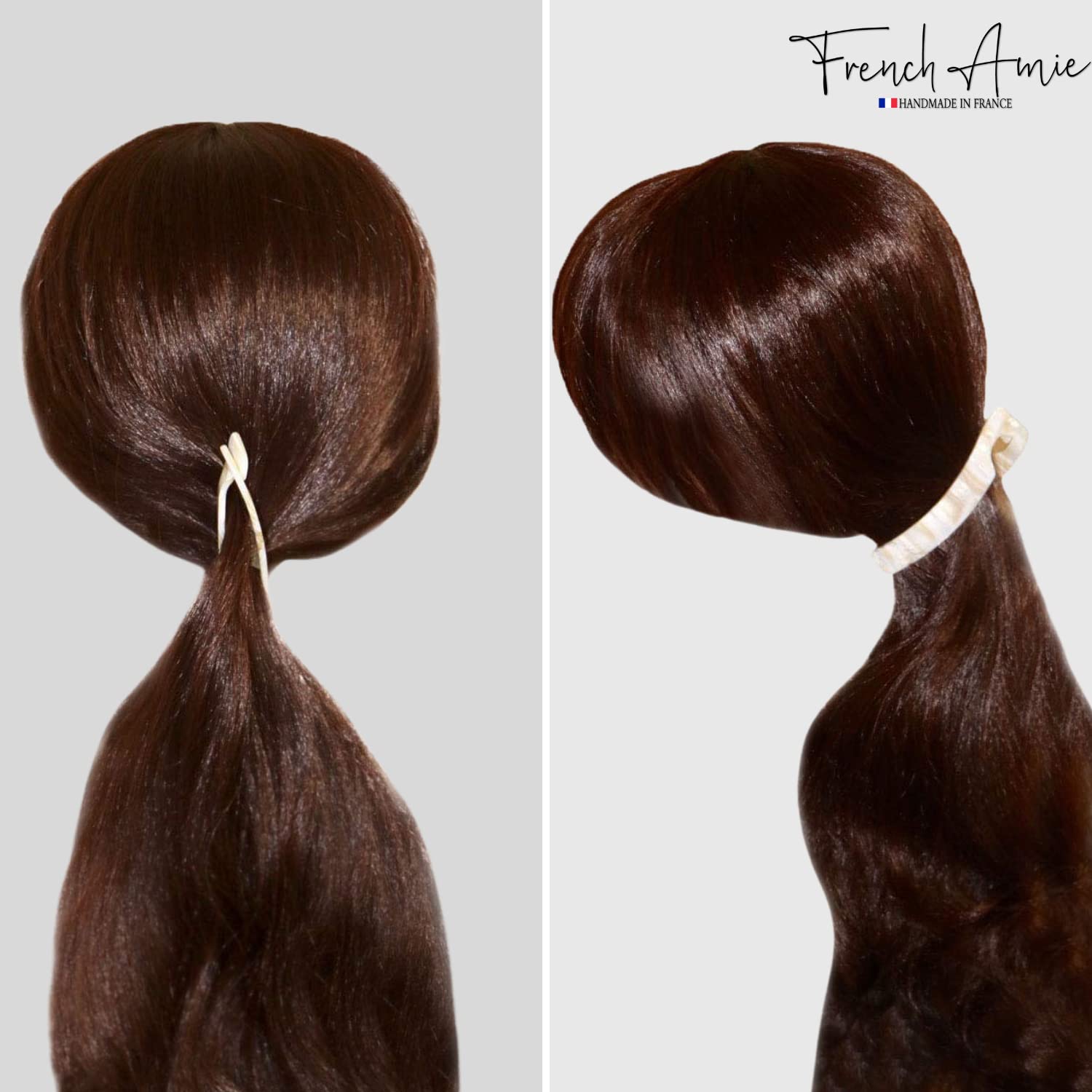 French Amie Elongated Curve 4" Cellulose Handmade Banana Hair Clip for Women