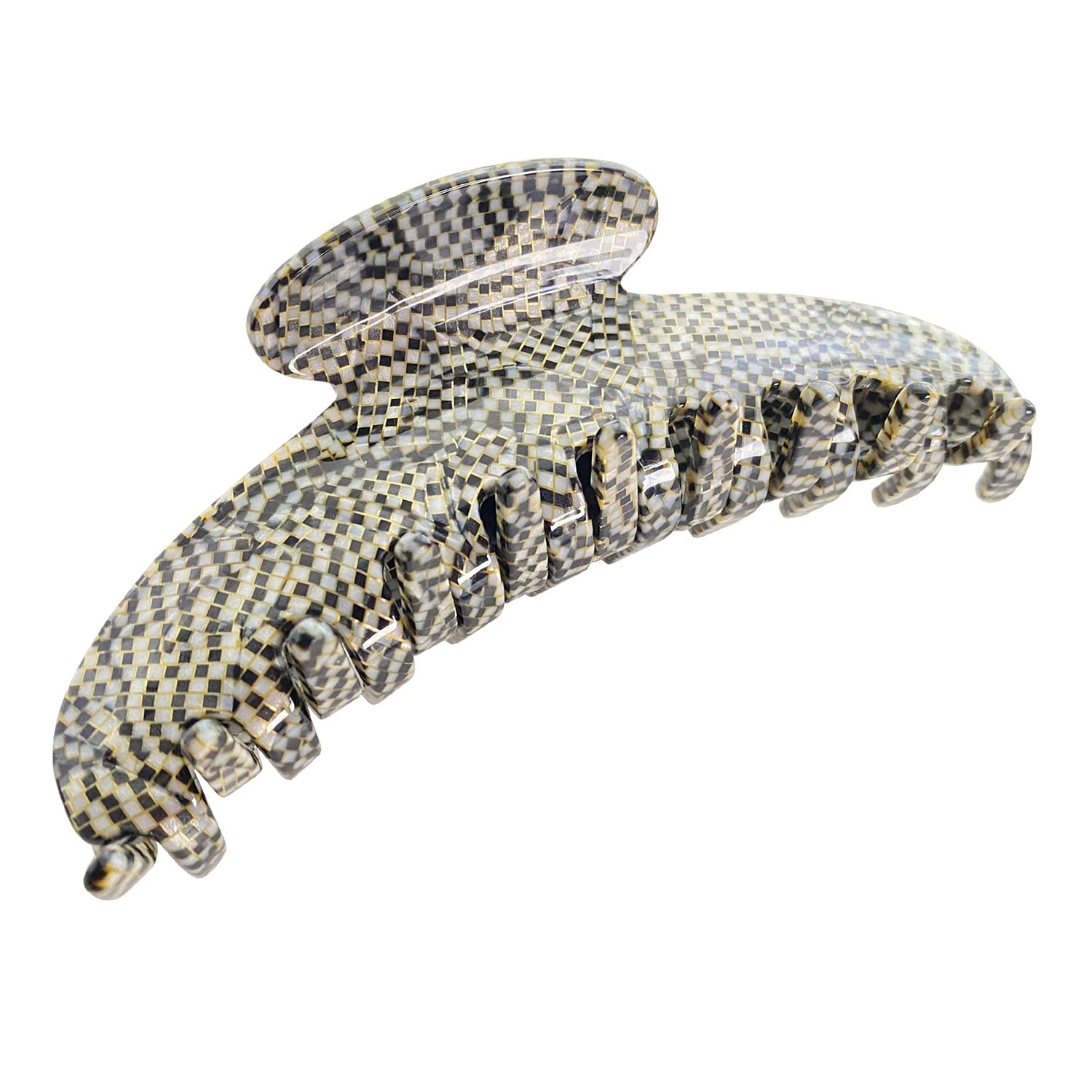 French Amie Contour Large 4 ¾” Cellulose Handmade Jaw Hair Claw Clip for Women