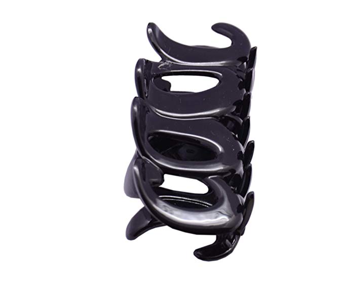 Parcelona French COOL Set of 2 Tortoise Shell Brown Black Jaw Hair Claw Clip