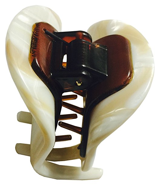 French Amie All Day Ivory Small Handmade Celluloid Jaw Hair Claw Clip-FRENCH AMIE-ebuyfashion.com