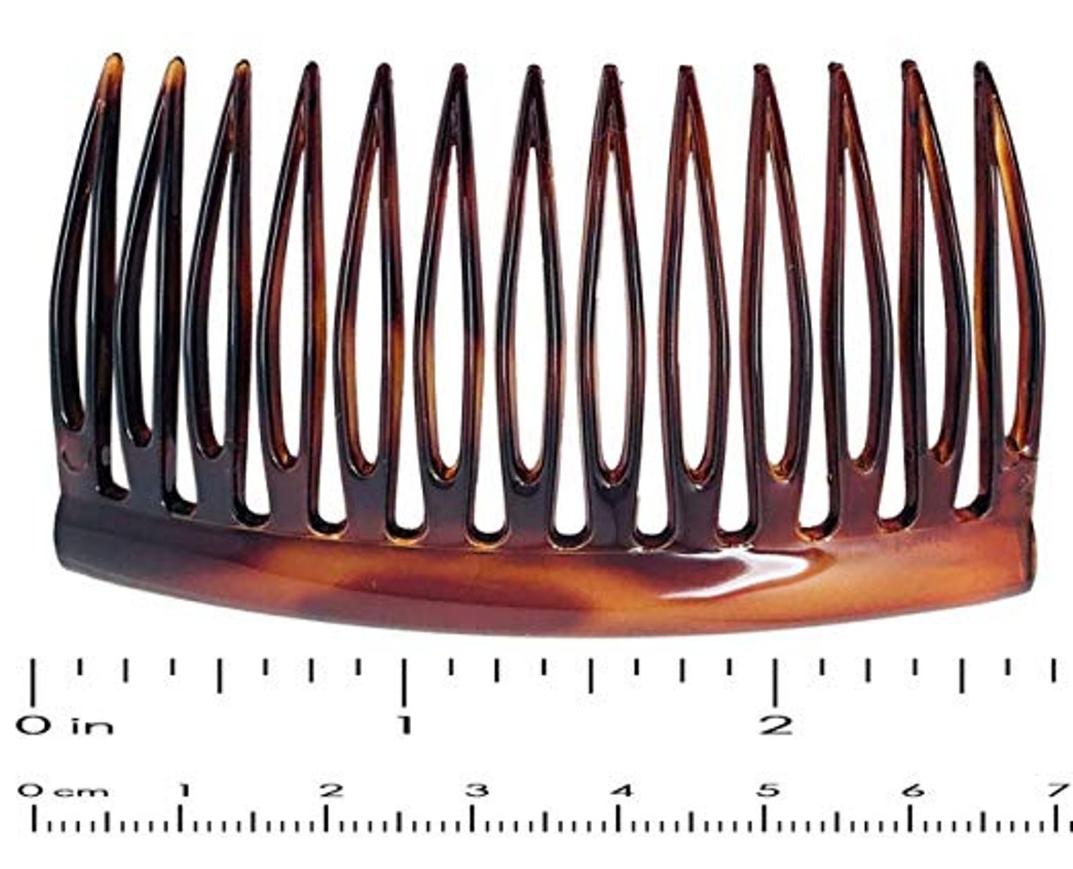 Parcelona French Oval Cut 13 Teeth Shell Good Grip Side Hair Combs 4 Pcs