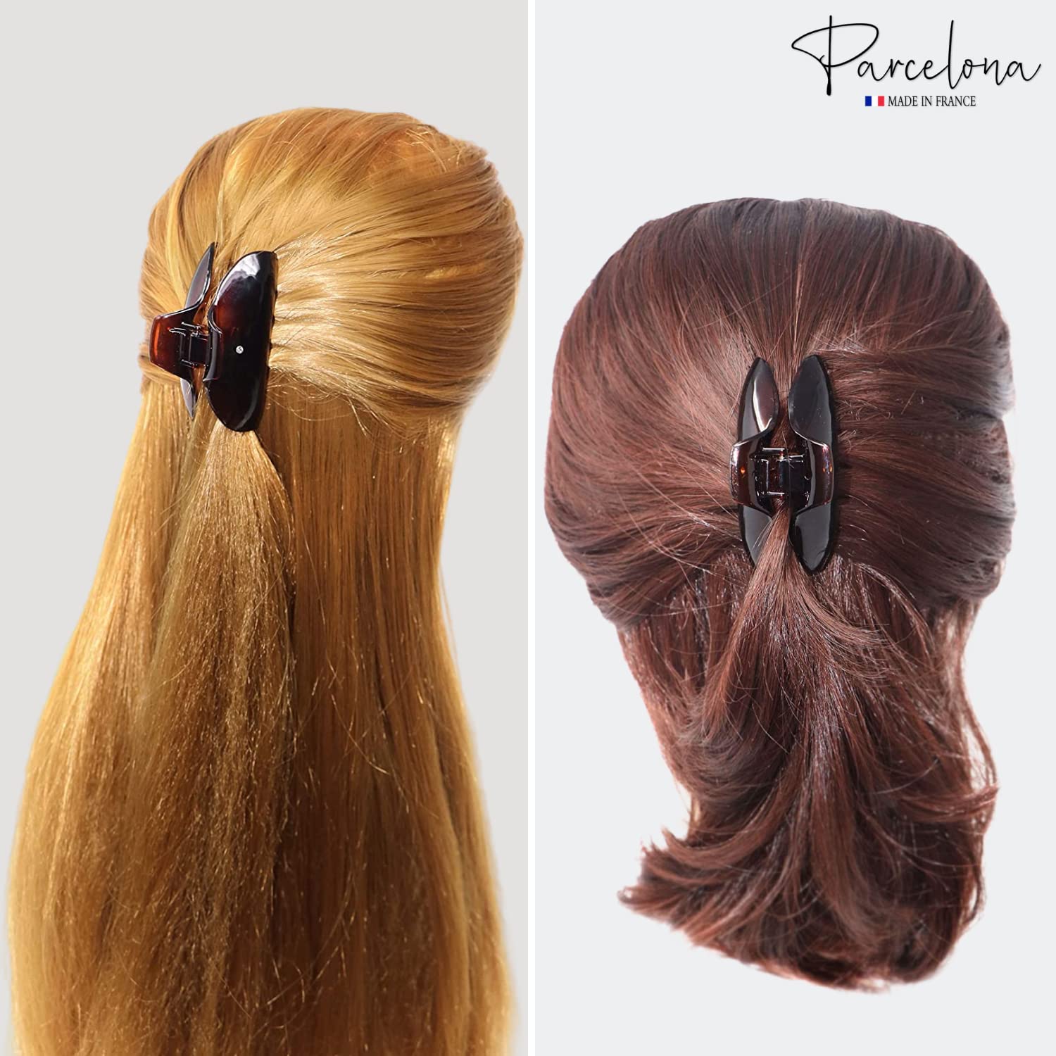 Parcelona French Elegant Medium 2 3/4" Cellulose Jaw Hair Claw Clip for Women