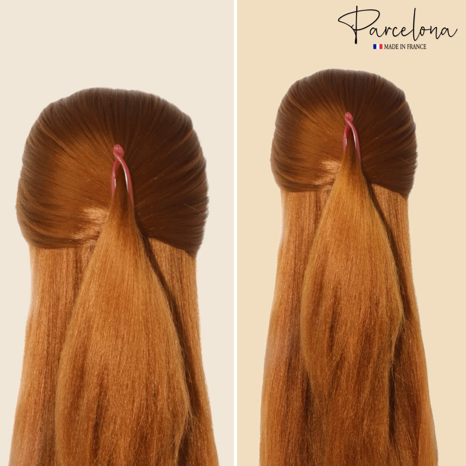 Parcelona French Small 3.75” Cellulose Set of 2 Banana Hair Clips for Women