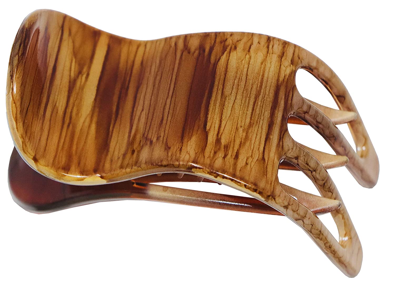 Parcelona French Simply Bear Paw Medium 3” Cellulose Hair Claw Clip for Women
